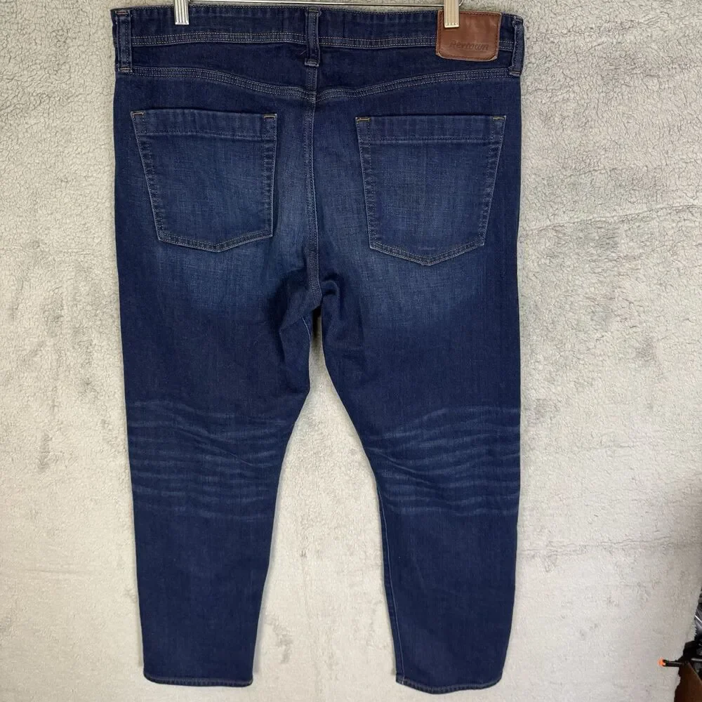 Revtown Sharp Jeans 36x29 Straight Leg Stretch Blue Dark Wash Decade Denim Pants